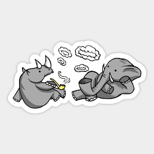 Relaxed smoking Sticker